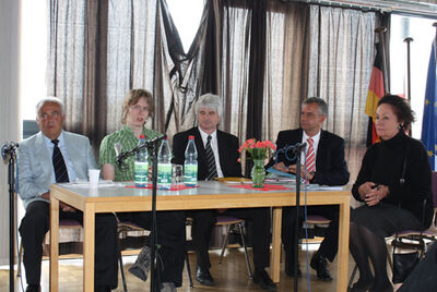 Schramm; Müller (Güne); Selle (CDU); Lemme (SPD); Jochimsen (LINKE)