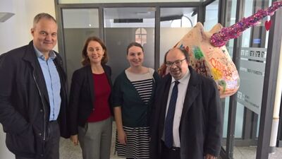 v.l. Michael Wolf, Katarina Barley, Katharina Schenk und Frank Rosenfeld (Foto Thomas Jäschke)