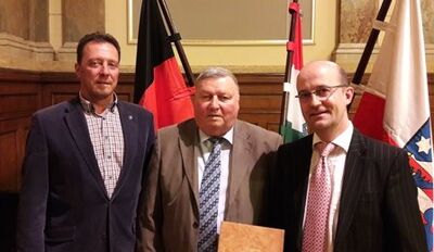 Beigeordneter Carsten Helbig, Dr. Karl-Heinz Kühn und Roman Pilz