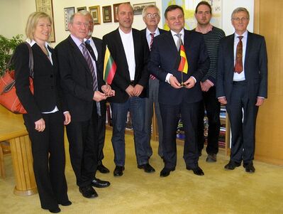 Die Thüringer Delegation mit dem Vizepräsidenten des Seimas