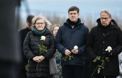 Gedenkveranstaltung 80 Jahre Befreiung KZ Buchenald - Dorothea Marx, Lutz Liebscher und Georg Maier