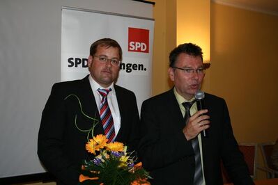 Landratskandidat Dirk Schwerd und SPD-Kreisvorsitzender Dr. Hartmut Schubert