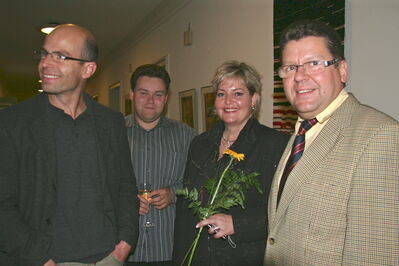 Jens Hüther, Fabian Giesder, Ines Gottwald und Rolf Baumann, MdL (v.l.)